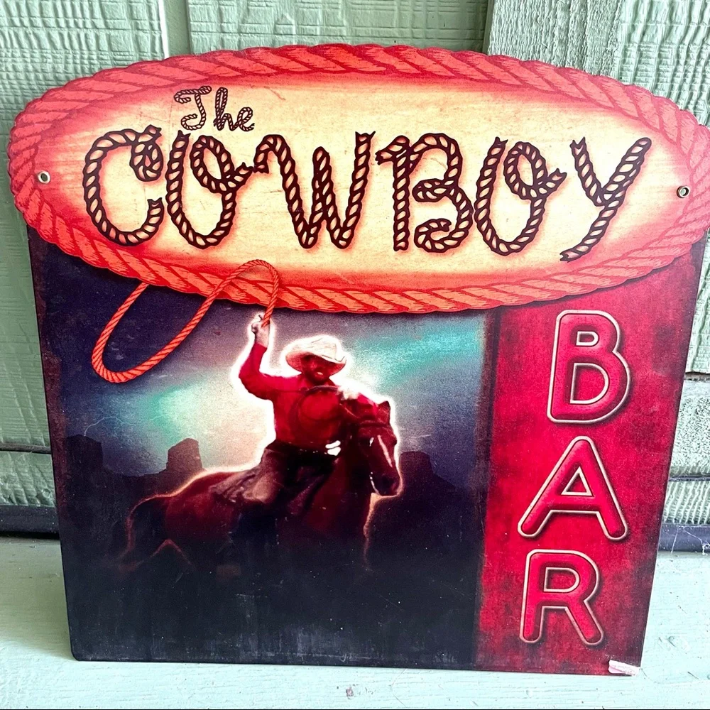NEW Heavy Duty Steel The Cowboy Bar Metal Sign